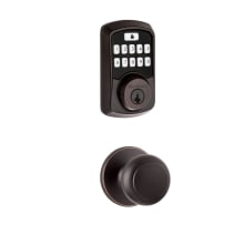 Cove Passage Knob and 942 Aura Keypad Deadbolt Combo Pack with SmartKey and Bluetooth Technology