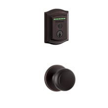 Cove Passage Knob and 959 Fingerprint Traditional Halo WiFi Enabled Deadbolt Combo Pack with SmartKey