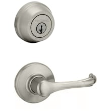 Dorian Passage Lever Set and Single Cylinder Keyed Entry Deadbolt Combo with SmartKey from the 780 Series