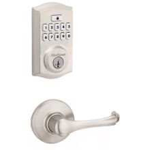Dorian Passage Lever Set and Electronic Keyless Entry Deadbolt Combo Pack with SmartKey from the SmartCode Deadbolts Touchpad Collection