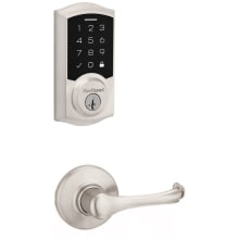 Dorian Passage Lever Set and Electronic Keyless Entry Deadbolt Combo Pack with SmartKey from the SmartCode Deadbolts Touchscreen Collection