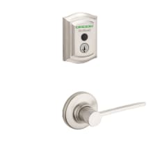 Ladera Passage Lever and 959 Fingerprint Traditional Halo WiFi Enabled Deadbolt Combo Pack with SmartKey