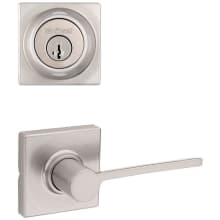 Ladera Passage Lever Set and Single Cylinder Keyed Entry Deadbolt Combo with SmartKey from the Signature Series