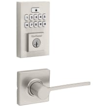 Ladera Passage Lever Set and Electronic Keyless Entry Deadbolt Combo Pack with SmartKey from the SmartCode Deadbolts Touchpad Collection