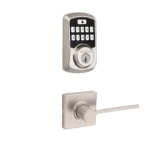 Ladera Passage Lever and 942 Aura Keypad Deadbolt Combo Pack with SmartKey and Bluetooth Technology