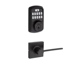 Ladera Passage Lever and 942 Aura Keypad Deadbolt Combo Pack with SmartKey and Bluetooth Technology