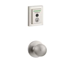 Polo Passage Knob and 959 Fingerprint Contemporary Halo WiFi Enabled Deadbolt Combo Pack with SmartKey