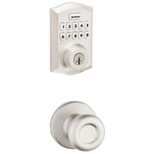 Tylo Passage Knob Set and Electronic Keyless Entry Deadbolt Combo Pack with SmartKey from the Home Connect Collection