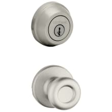 Tylo Passage Knob Set and Single Cylinder Keyed Entry Deadbolt Combo with SmartKey from the 780 Series