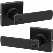 Breton Privacy Door Lever Set with Square Rose