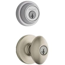 Aliso (Round Rosette) Knob and 660 Deadbolt Combo Pack with SmartKey