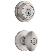 Aliso Single Cylinder Keyed Entry Knob Set and Deadbolt Combo with SmartKey from the Contemporary Collection