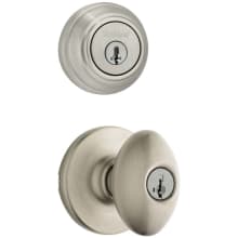 Aliso (Round Rosette) Knob and 980 Deadbolt Combo Pack with SmartKey