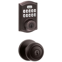 Cove Single Cylinder Keyed Entry Knob Set and Electronic Keyless Entry Deadbolt Combo Pack with SmartKey from the Home Connect Collection