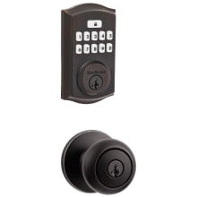 Cove Keyed Entry Knob Set and Electronic Keyless Entry Deadbolt Combo Pack with SmartKey from the SmartCode Deadbolts Touchpad Collection