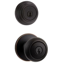 Cove (Round Rosette) Knob and 980 Deadbolt Combo Pack with SmartKey