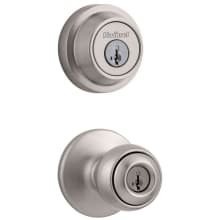 Polo Single Cylinder Keyed Entry Knob Set and Deadbolt Combo with SmartKey from the Contemporary Collection