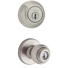Polo (Round Rosette) Knob and 980 Deadbolt Combo Pack with SmartKey