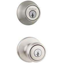 Tylo (Round Rosette) Knob and 660 Deadbolt Combo Pack with SmartKey