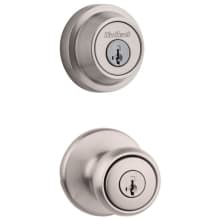 Tylo Single Cylinder Keyed Entry Knob Set and Deadbolt Combo with SmartKey from the Contemporary Collection