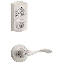 Balboa Keyed Entry Lever Set and Electronic Keyless Entry Deadbolt Combo Pack with SmartKey from the SmartCode Deadbolts Touchpad Collection