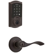Balboa Keyed Entry Lever Set and Electronic Keyless Entry Deadbolt Combo Pack with SmartKey from the SmartCode Deadbolts Touchscreen Collection