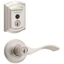 Balboa Single Cylinder Keyed Entry Lever Set and Electronic Keyless Entry Deadbolt Combo Pack with SmartKey from the Halo Collection