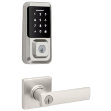 Breton Single Cylinder Keyed Entry Lever Set and Electronic Keyless Entry Deadbolt Combo Pack with SmartKey from the Halo Collection
