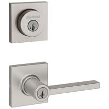 Casey Single Cylinder Keyed Entry Lever Set and Deadbolt Combo with SmartKey from the Halifax Collection
