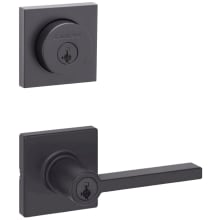 Casey Single Cylinder Keyed Entry Lever Set and Deadbolt Combo with SmartKey from the Halifax Collection
