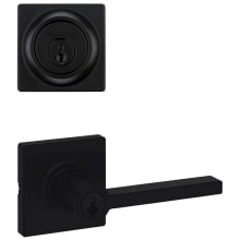 Casey Single Cylinder Keyed Entry Lever Set and Deadbolt Combo with SmartKey from the Signature Series