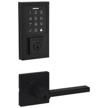 Casey Keyed Entry Lever Set and Electronic Keyless Entry Deadbolt Combo Pack with SmartKey from the SmartCode Deadbolts Touchscreen Collection