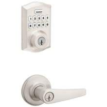 Delta Single Cylinder Keyed Entry Lever Set and Electronic Keyless Entry Deadbolt Combo Pack with SmartKey from the Home Connect Collection