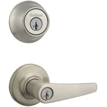 Delta Single Cylinder Keyed Entry Lever Set and Deadbolt Combo with SmartKey from the 660 Series