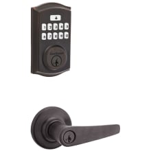 Delta Keyed Entry Lever Set and Electronic Keyless Entry Deadbolt Combo Pack with SmartKey from the SmartCode Deadbolts Touchpad Collection