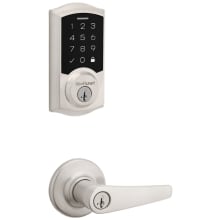 Delta Keyed Entry Lever Set and Electronic Keyless Entry Deadbolt Combo Pack with SmartKey from the SmartCode Deadbolts Touchscreen Collection