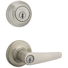 Delta (Round Rosette) Lever and 980 Deadbolt Combo Pack with SmartKey