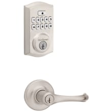 Dorian Keyed Entry Lever Set and Electronic Keyless Entry Deadbolt Combo Pack with SmartKey from the SmartCode Deadbolts Touchpad Collection
