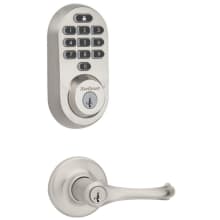 Dorian Single Cylinder Keyed Entry Lever Set and Electronic Keyless Entry Deadbolt Combo Pack with SmartKey from the Halo Collection