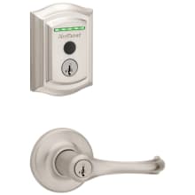 Dorian Single Cylinder Keyed Entry Lever Set and Electronic Keyless Entry Deadbolt Combo Pack with SmartKey from the Halo Collection