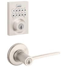 Ladera Single Cylinder Keyed Entry Lever Set and Electronic Keyless Entry Deadbolt Combo Pack with SmartKey from the Home Connect Collection