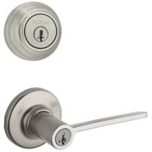 Ladera (Round Rosette) Lever and 980 Deadbolt Combo Pack with SmartKey