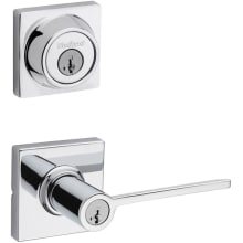 Ladera (Square Rosette) Lever and 660 Deadbolt Combo Pack with SmartKey