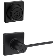 Ladera (Square Rosette) Lever and 660 Deadbolt Combo Pack with SmartKey