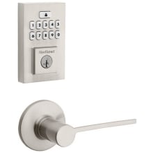 Palmina Passage Lever Set and Electronic Keyless Entry Deadbolt Combo Pack with SmartKey from the SmartCode Deadbolts Touchpad Collection