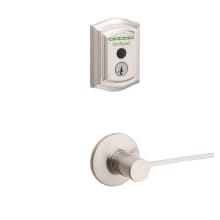 Palmina Passage Lever and 959 Fingerprint Traditional Halo WiFi Enabled Deadbolt Combo Pack with SmartKey