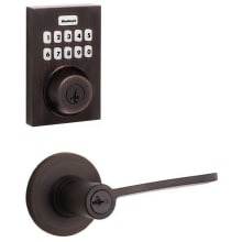 Palmina Keyed Entry Right Handed Lever Set and Electronic Keyless Entry Deadbolt Combo Pack with SmartKey from the Home Connect Collection