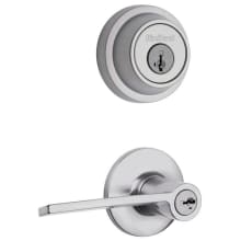Palmina Right Handed Single Cylinder Keyed Entry Lever Set and Deadbolt Combo with SmartKey from the Contemporary Collection