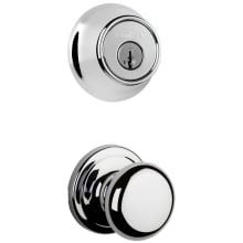 Hancock Passage Knob Set and Single Cylinder Keyed Entry Deadbolt Combo with SmartKey from the 660 Series