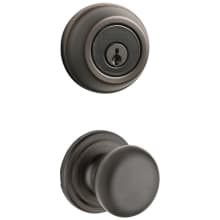 Hancock Passage Knob Set and Single Cylinder Keyed Entry Deadbolt Combo with SmartKey from the 780 Series